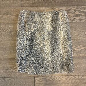 Rare Vintage Curly Mongolian Lamb Fur Skirt